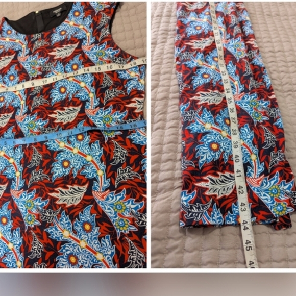 Womens Premise Multicolor Floral Midi Dress Women’s Size Large - Picture 4 of 4